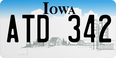 IA license plate ATD342