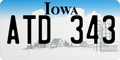 IA license plate ATD343