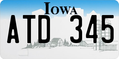 IA license plate ATD345