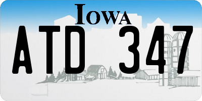 IA license plate ATD347