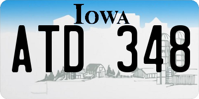 IA license plate ATD348