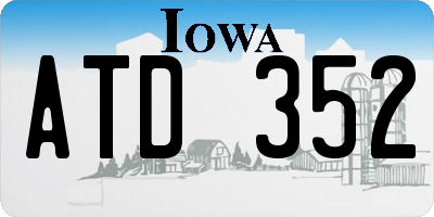 IA license plate ATD352