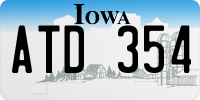 IA license plate ATD354