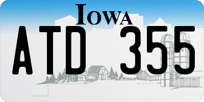 IA license plate ATD355