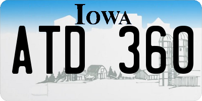 IA license plate ATD360