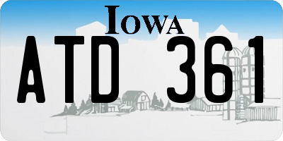 IA license plate ATD361