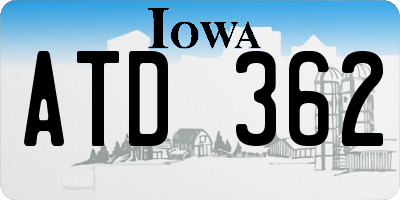 IA license plate ATD362