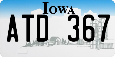 IA license plate ATD367