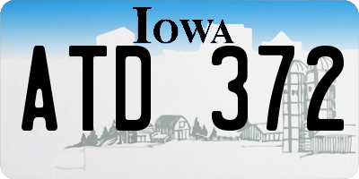 IA license plate ATD372
