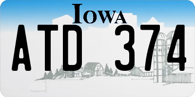 IA license plate ATD374