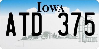 IA license plate ATD375