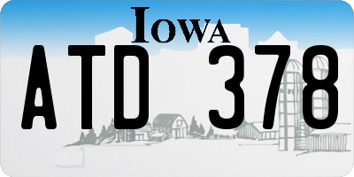 IA license plate ATD378