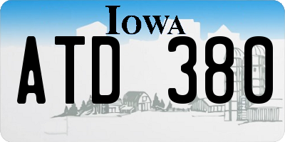IA license plate ATD380