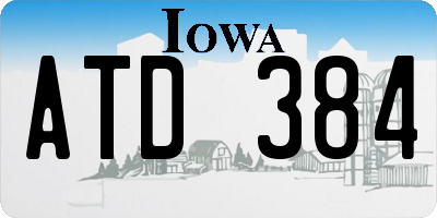 IA license plate ATD384
