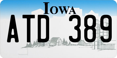 IA license plate ATD389