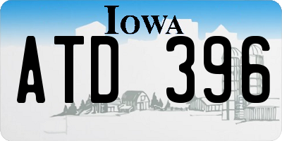 IA license plate ATD396