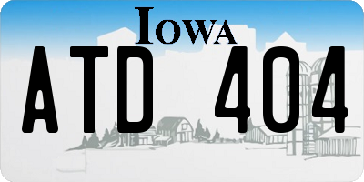 IA license plate ATD404