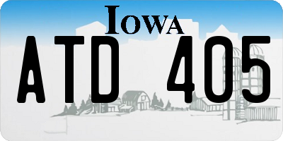 IA license plate ATD405