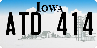 IA license plate ATD414