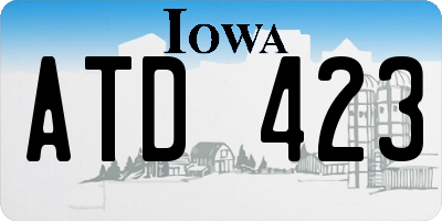 IA license plate ATD423