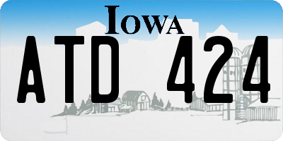 IA license plate ATD424