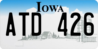 IA license plate ATD426