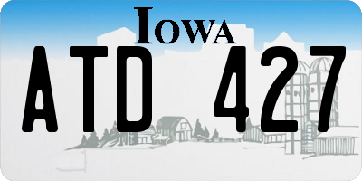IA license plate ATD427