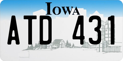 IA license plate ATD431