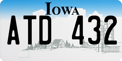 IA license plate ATD432