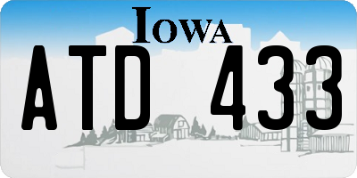 IA license plate ATD433