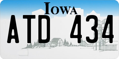 IA license plate ATD434