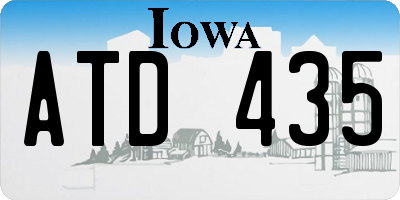 IA license plate ATD435