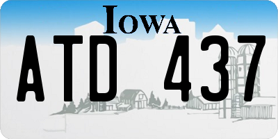 IA license plate ATD437