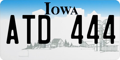 IA license plate ATD444