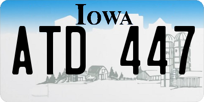 IA license plate ATD447
