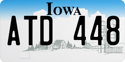IA license plate ATD448