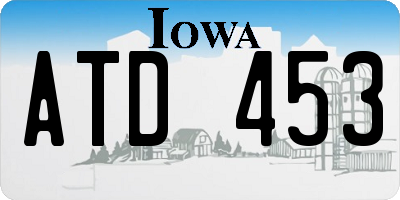 IA license plate ATD453