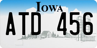 IA license plate ATD456