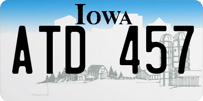 IA license plate ATD457