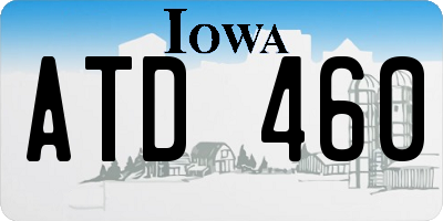 IA license plate ATD460