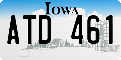 IA license plate ATD461
