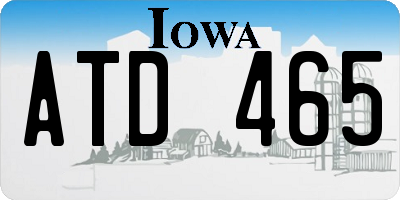 IA license plate ATD465