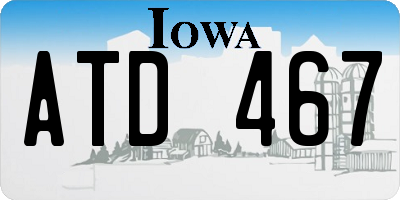 IA license plate ATD467