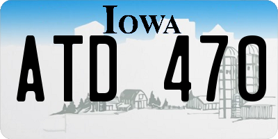IA license plate ATD470