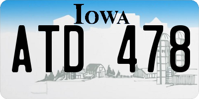 IA license plate ATD478