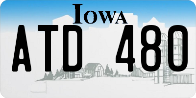 IA license plate ATD480