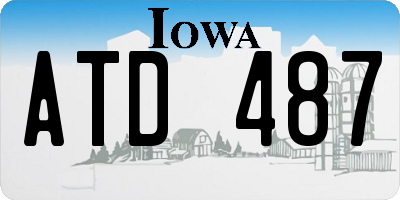 IA license plate ATD487