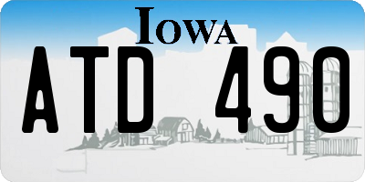 IA license plate ATD490
