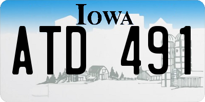 IA license plate ATD491