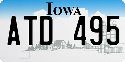 IA license plate ATD495